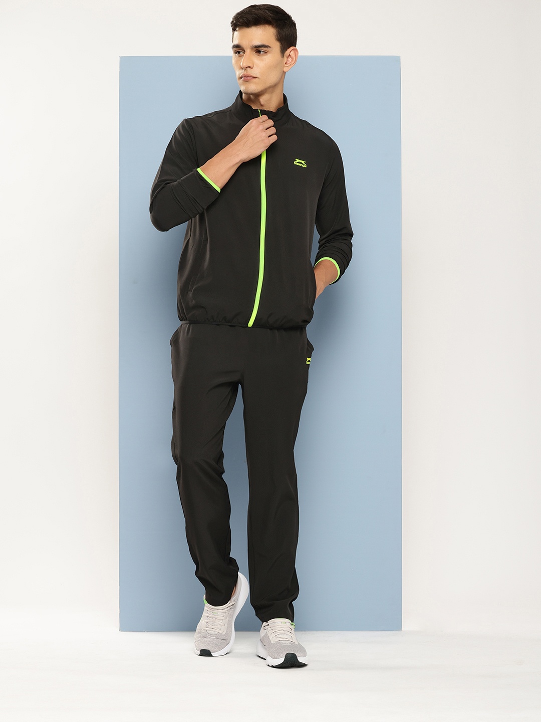 

Slazenger Mock Collar Ultra-Dry Sports Tracksuits, Black