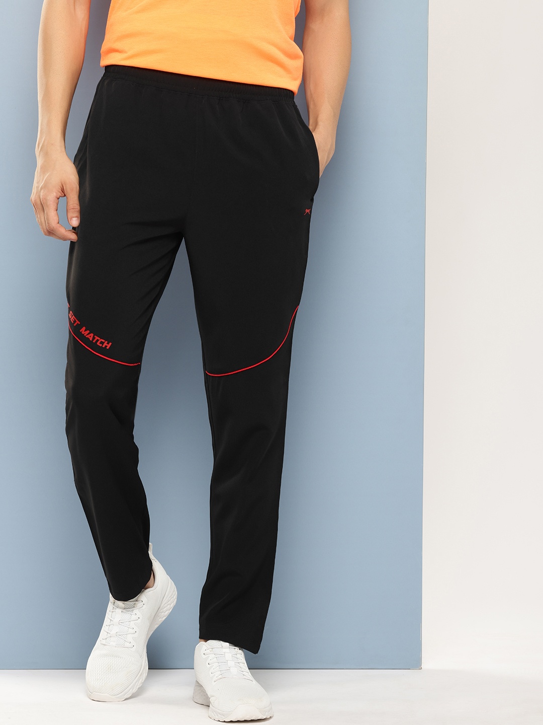 

Slazenger Men Typography Print Track Pants, Black