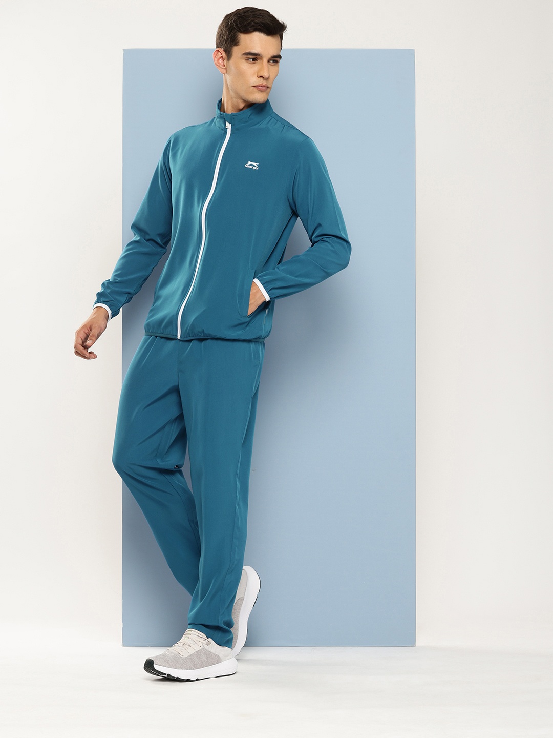 

Slazenger Mock Collar Ultra-Dry Sports Tracksuits, Teal