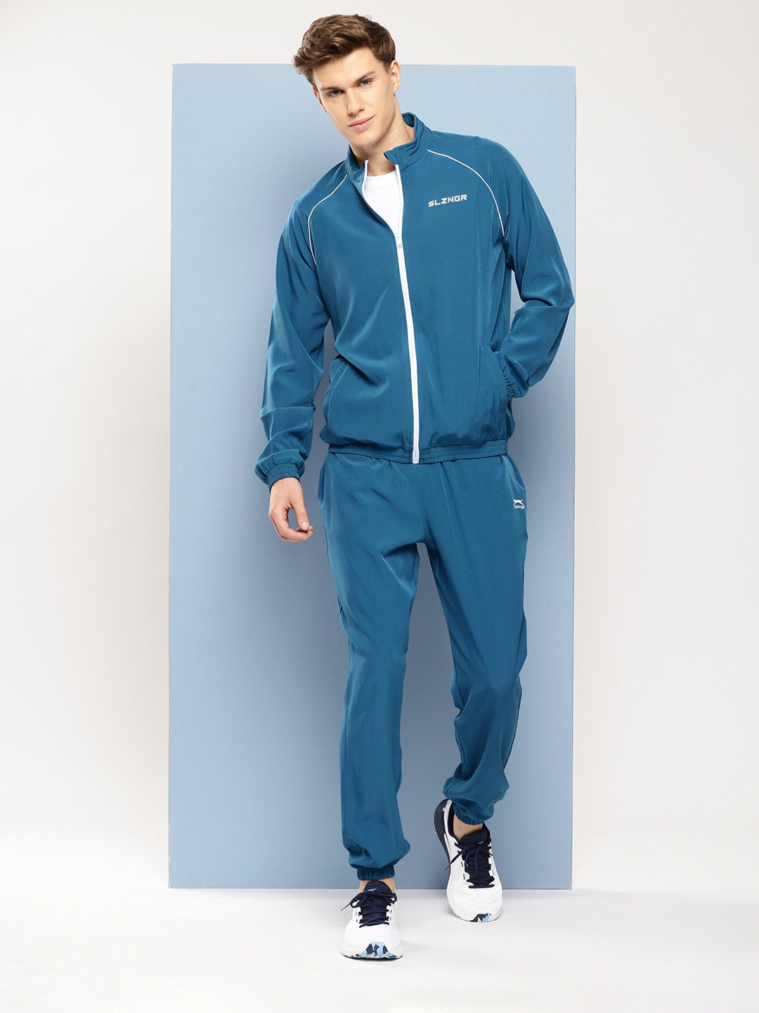 

Slazenger Mock Collar Ultra-Dry Sports Tracksuit, Teal