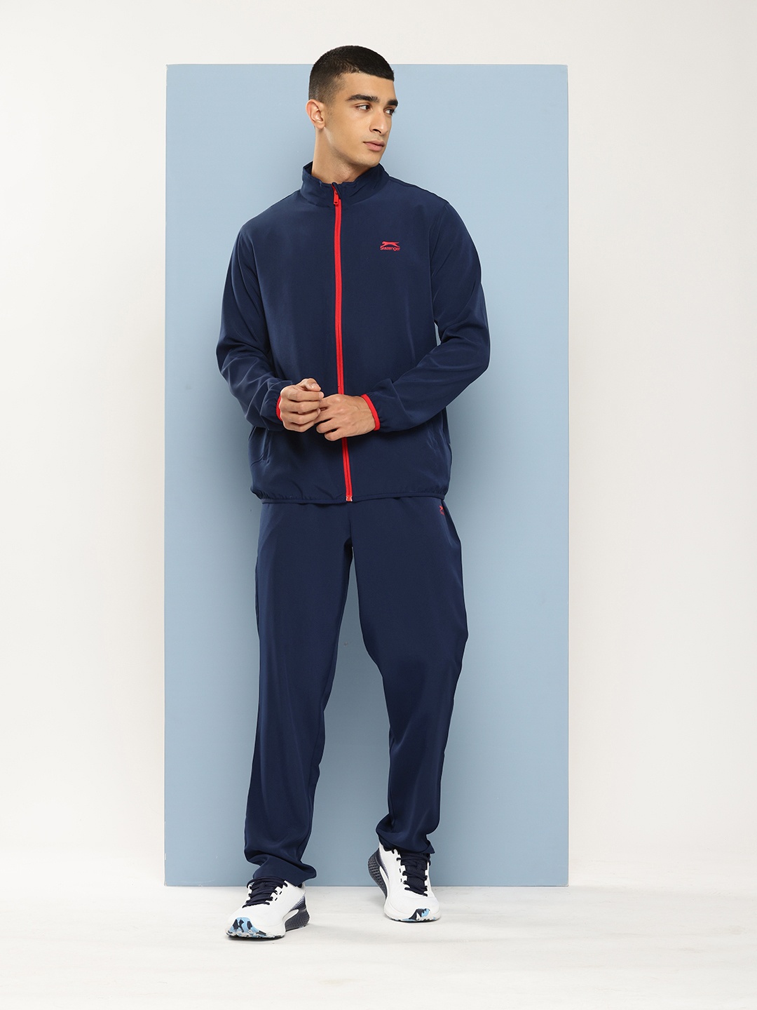 

Slazenger Mock Collar Ultra-Dry Sports Tracksuits, Navy blue