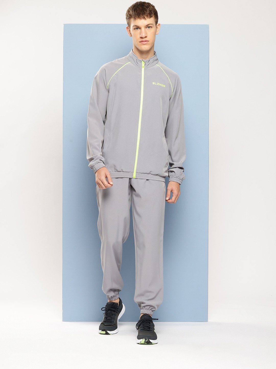 

Slazenger Mock Collar Ultra-Dry Sports Tracksuit, Grey