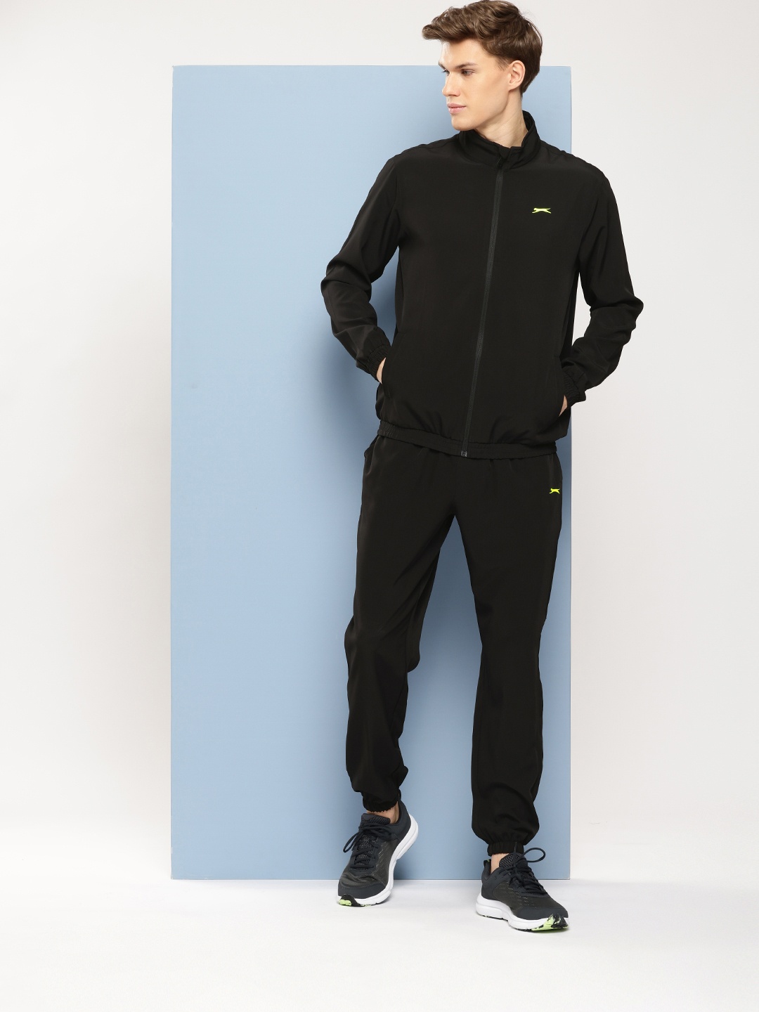 

Slazenger Mock Collar Ultra-Dry Sports Tracksuit, Black