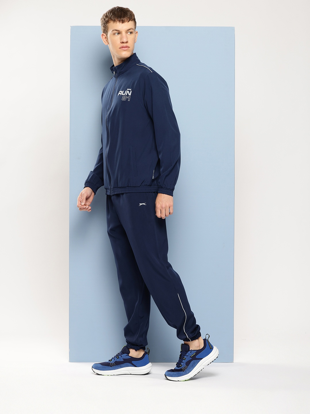 

Slazenger Mock Collar Ultra-Dry Sports Tracksuit, Navy blue