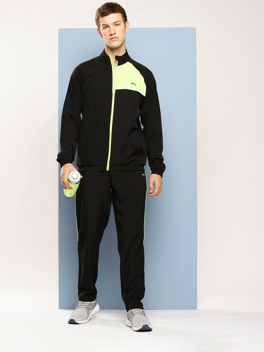 

Slazenger Mock Collar Ultra-Dry Sports Tracksuit, Black