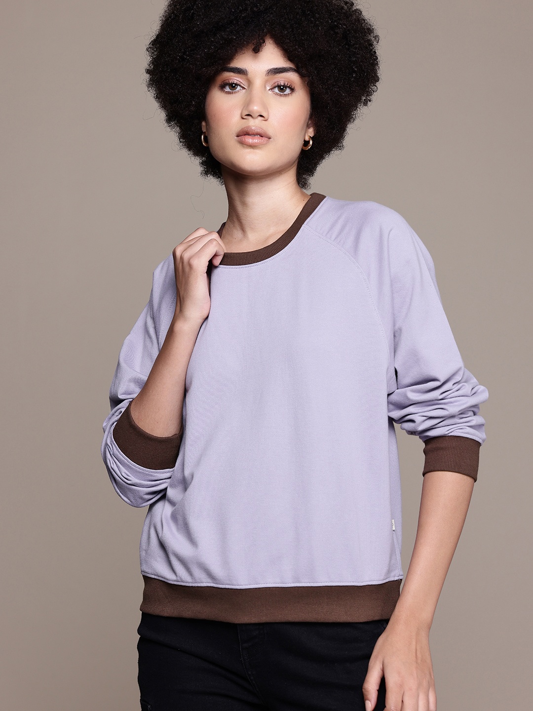 

The Roadster Lifestyle Co. Round Neck Pullover Sweatshirt, Lavender