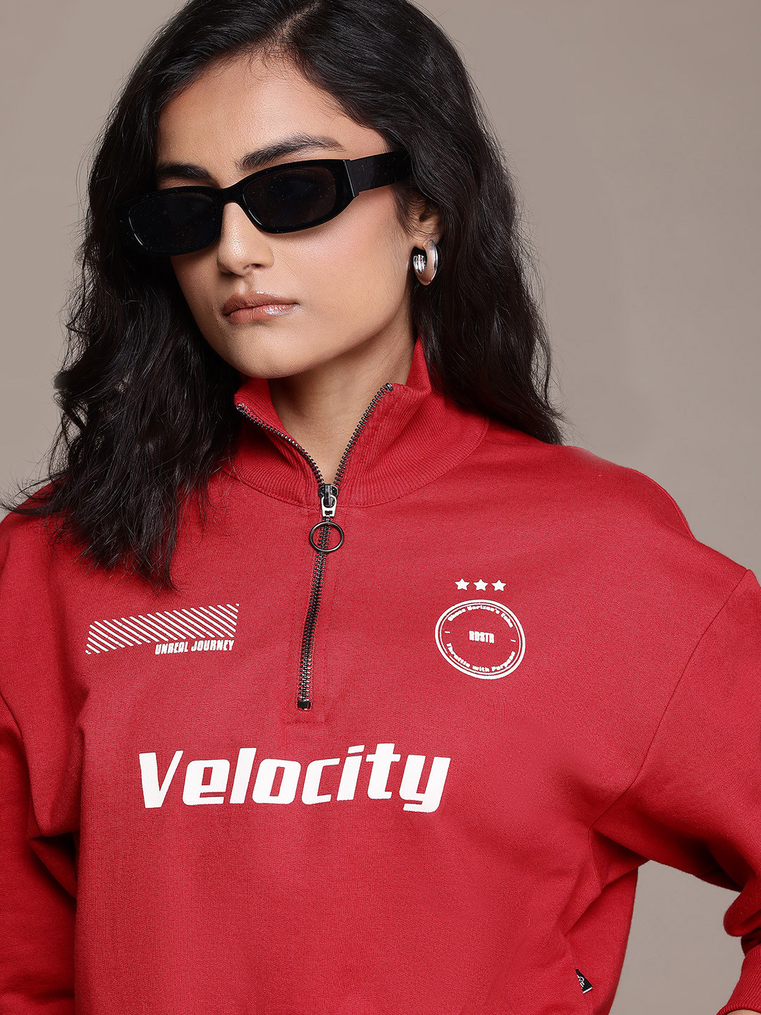 

The Roadster Lifestyle Co. Typography Print Sweatshirt, Red