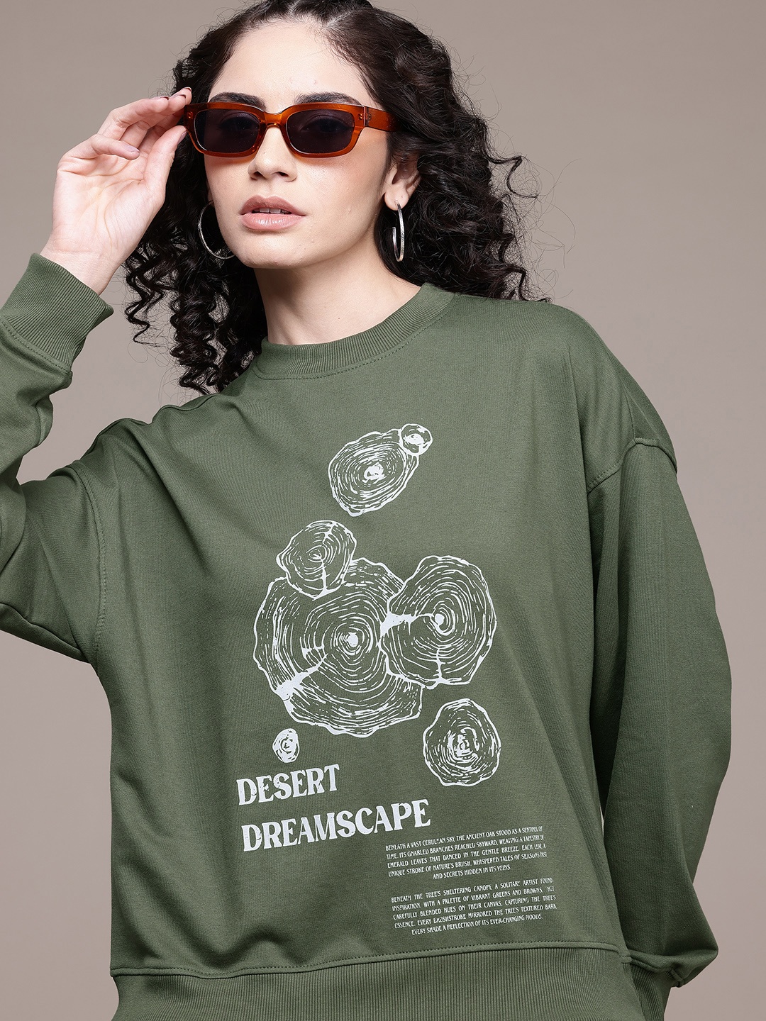 

The Roadster Lifestyle Co.Printed Sweatshirt, Olive