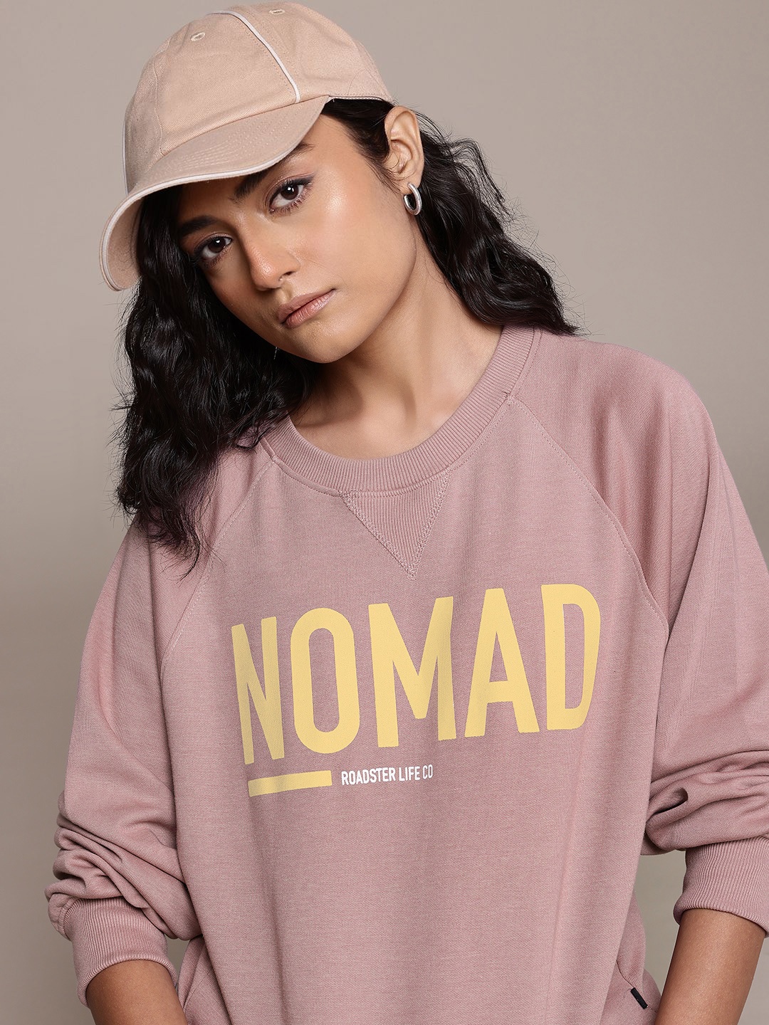 

The Roadster Lifestyle Co. Women Printed Sweatshirt, Rose
