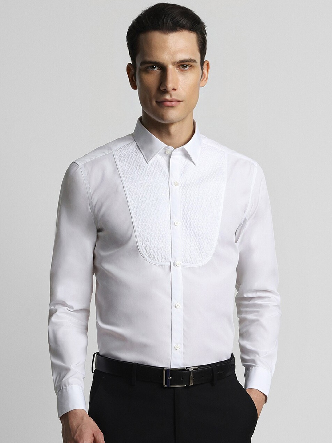 

Peter England Elite Spread Collar Slim Fit Opaque Formal Shirt, White