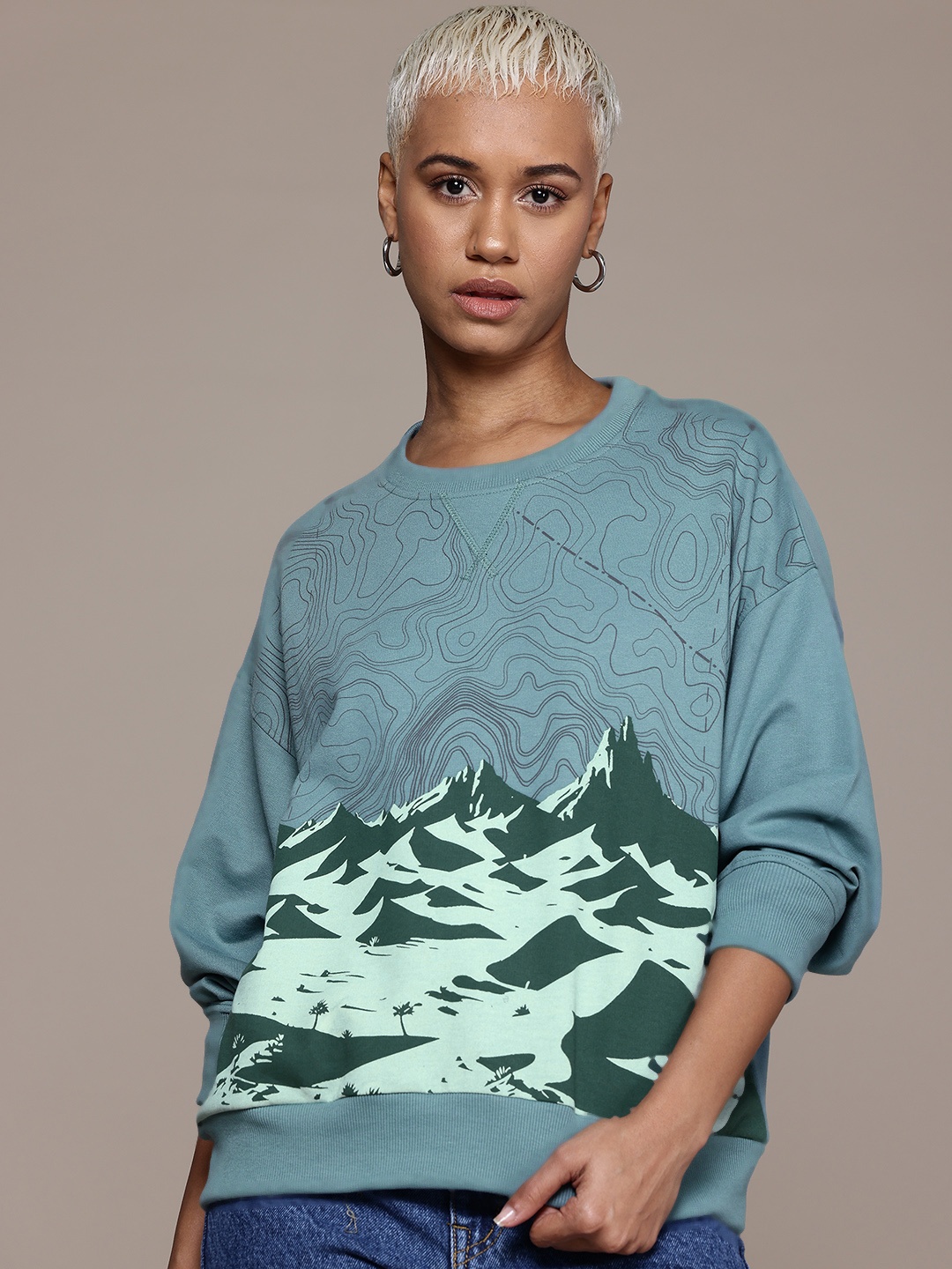 

The Roadster Lifestyle Co. Graphic Print Sweatshirt, Blue