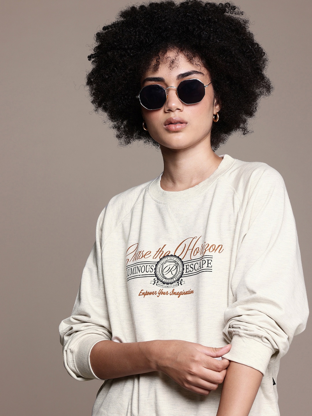 

The Roadster Lifestyle Co. Printed Pullover Sweatshirt, Off white