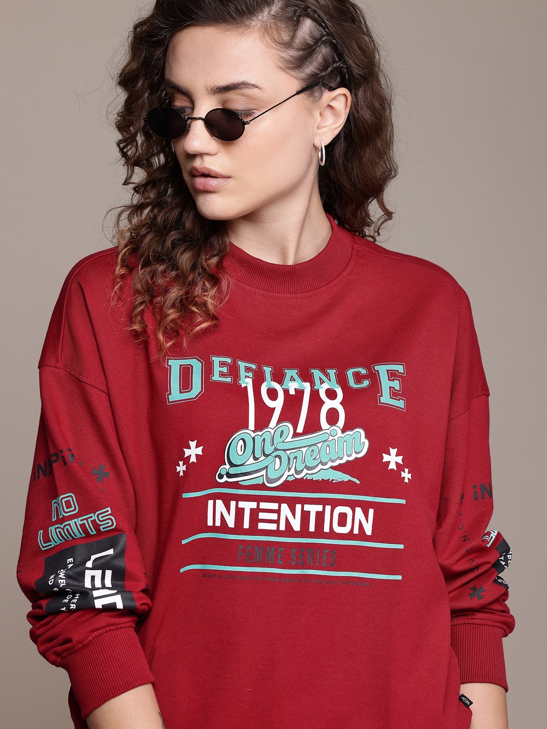 

The Roadster Lifestyle Co. Printed Sweatshirt, Maroon