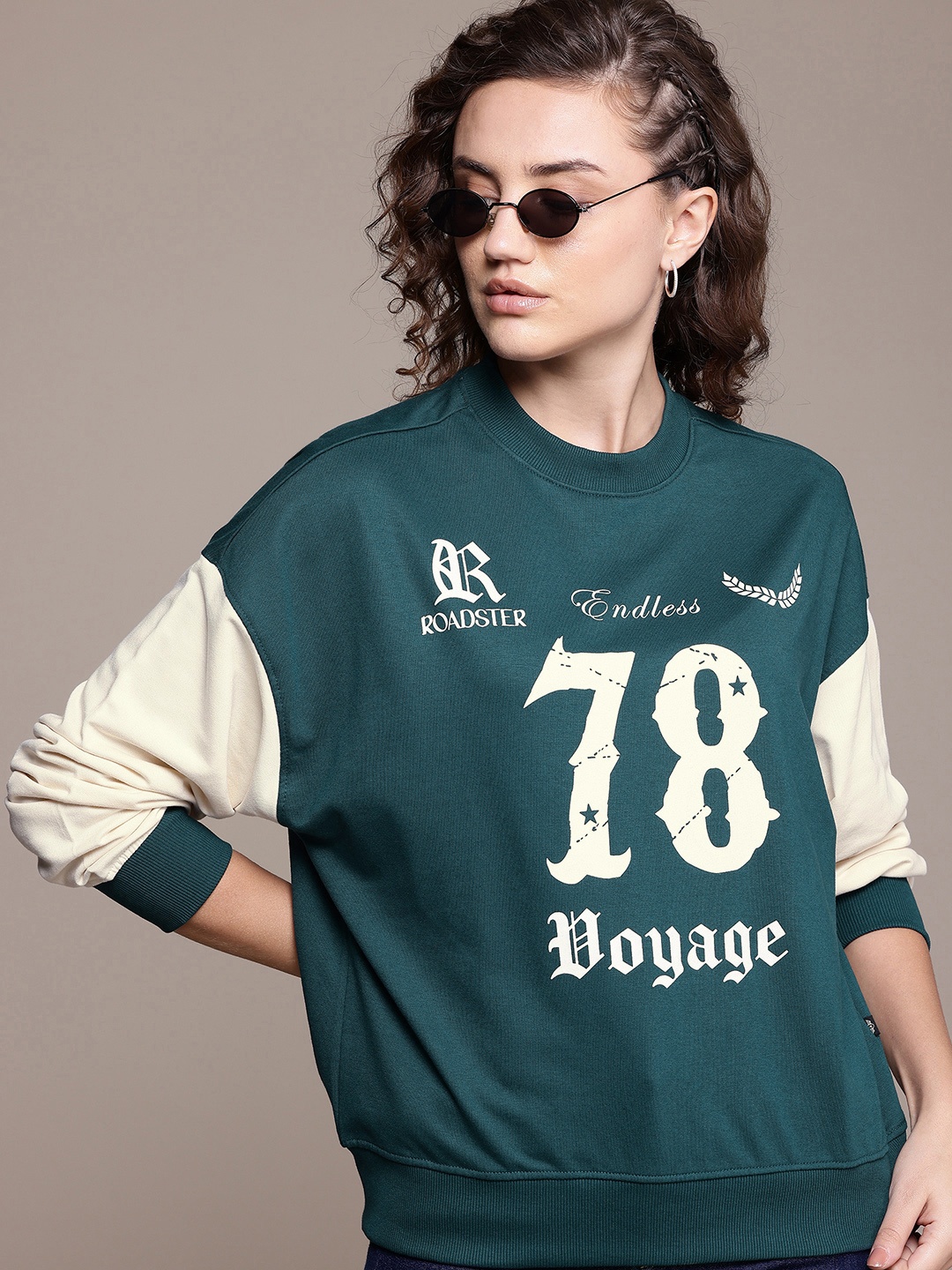 

The Roadster Lifestyle Co. Printed Sweatshirt, Teal