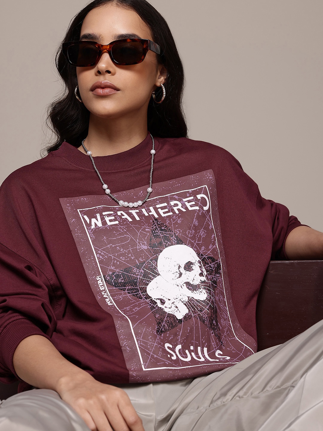 

Roadster Printed Sweatshirt, Purple