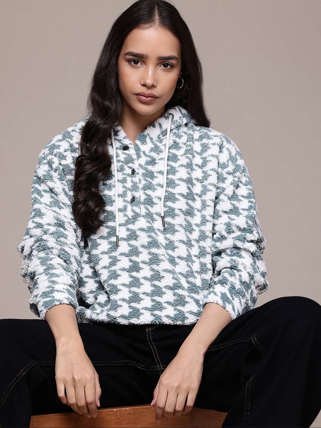 

The Roadster Lifestyle Co. Printed Relax Fleece Sweatshirt, White