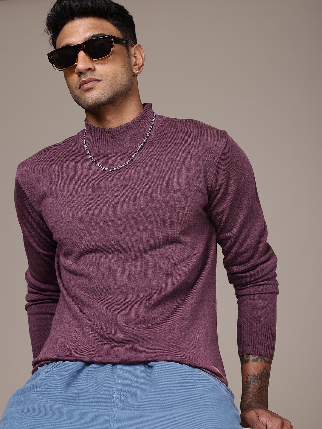

The Roadster Life Co. High Neck Pullover, Purple