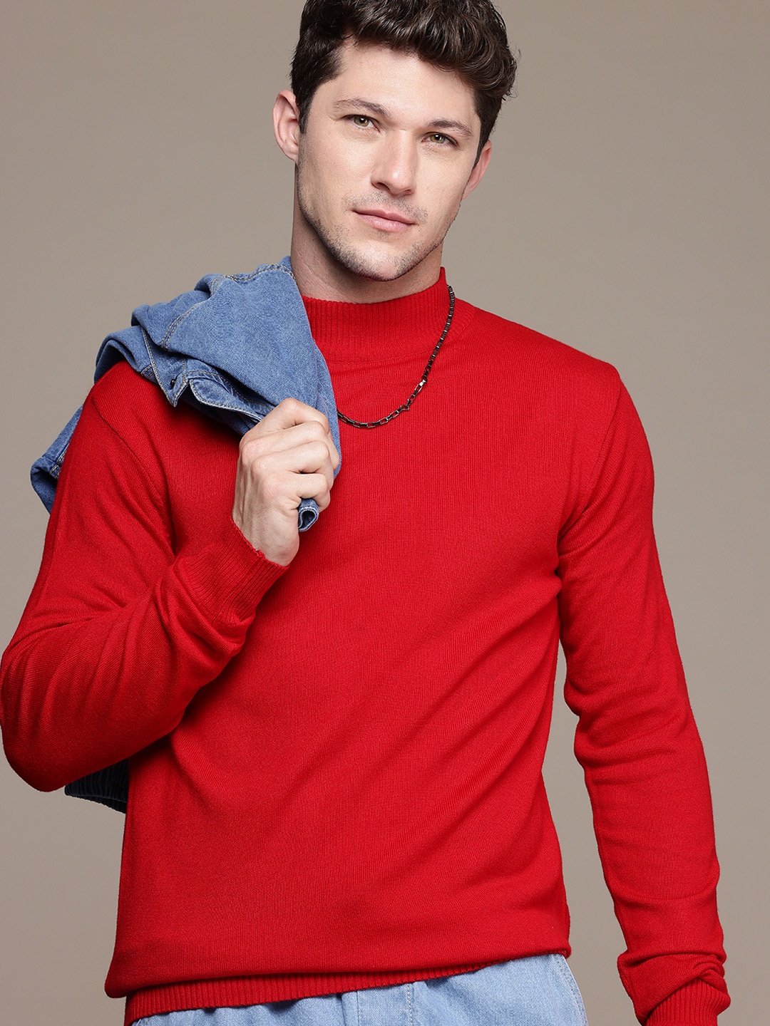 

The Roadster Life Co. High Neck Pullover, Red