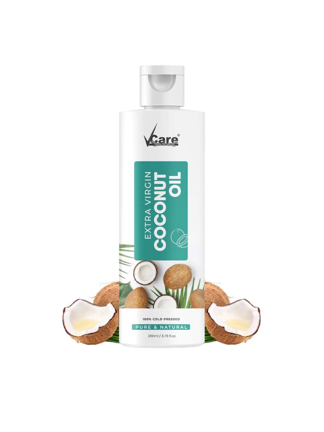 

VCARE Cold Pressed Extra Virgin Coconut Oil - 200 ml, White