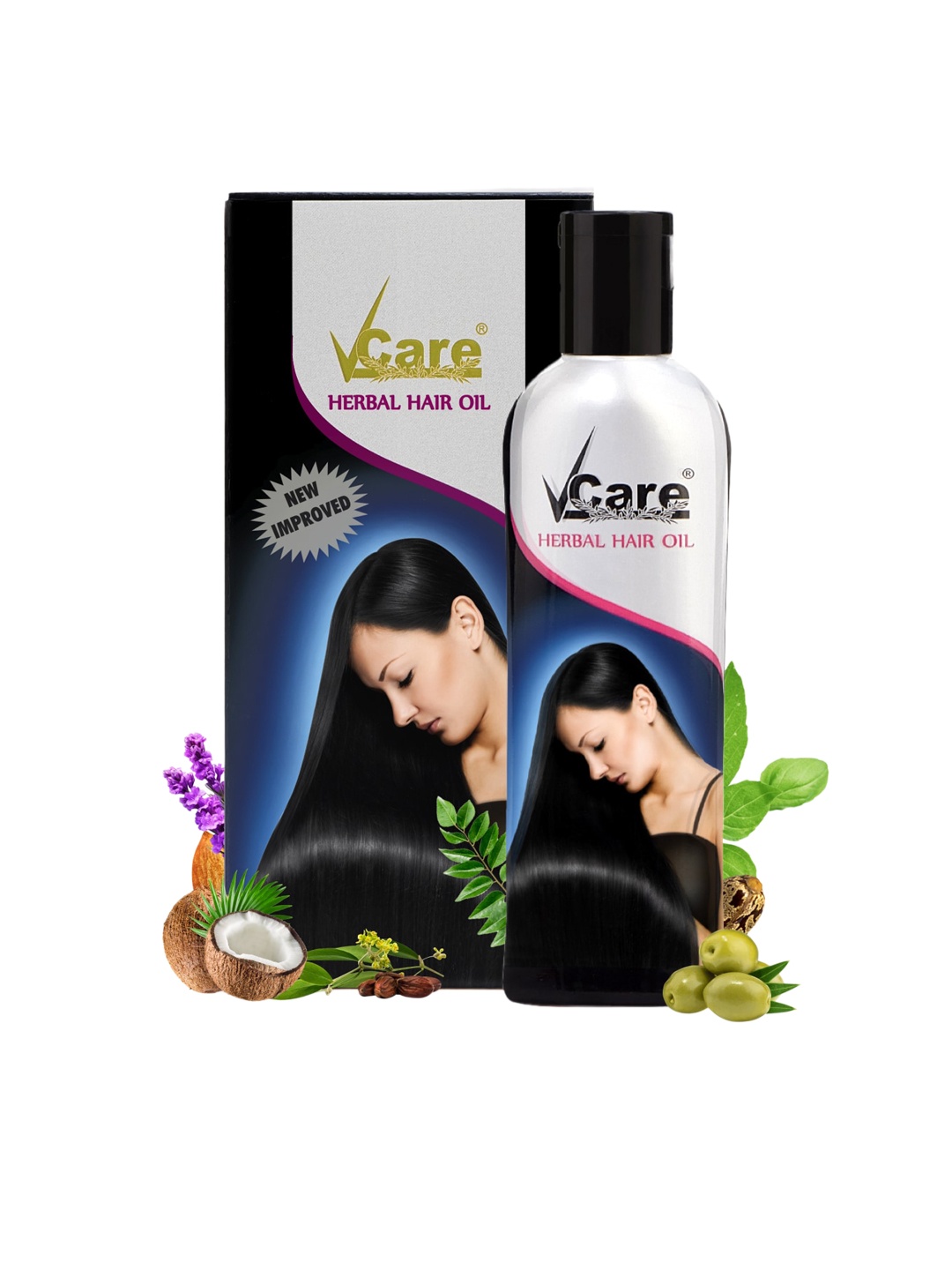 

VCARE Herbal Hair Oil - 100 ml, Blue