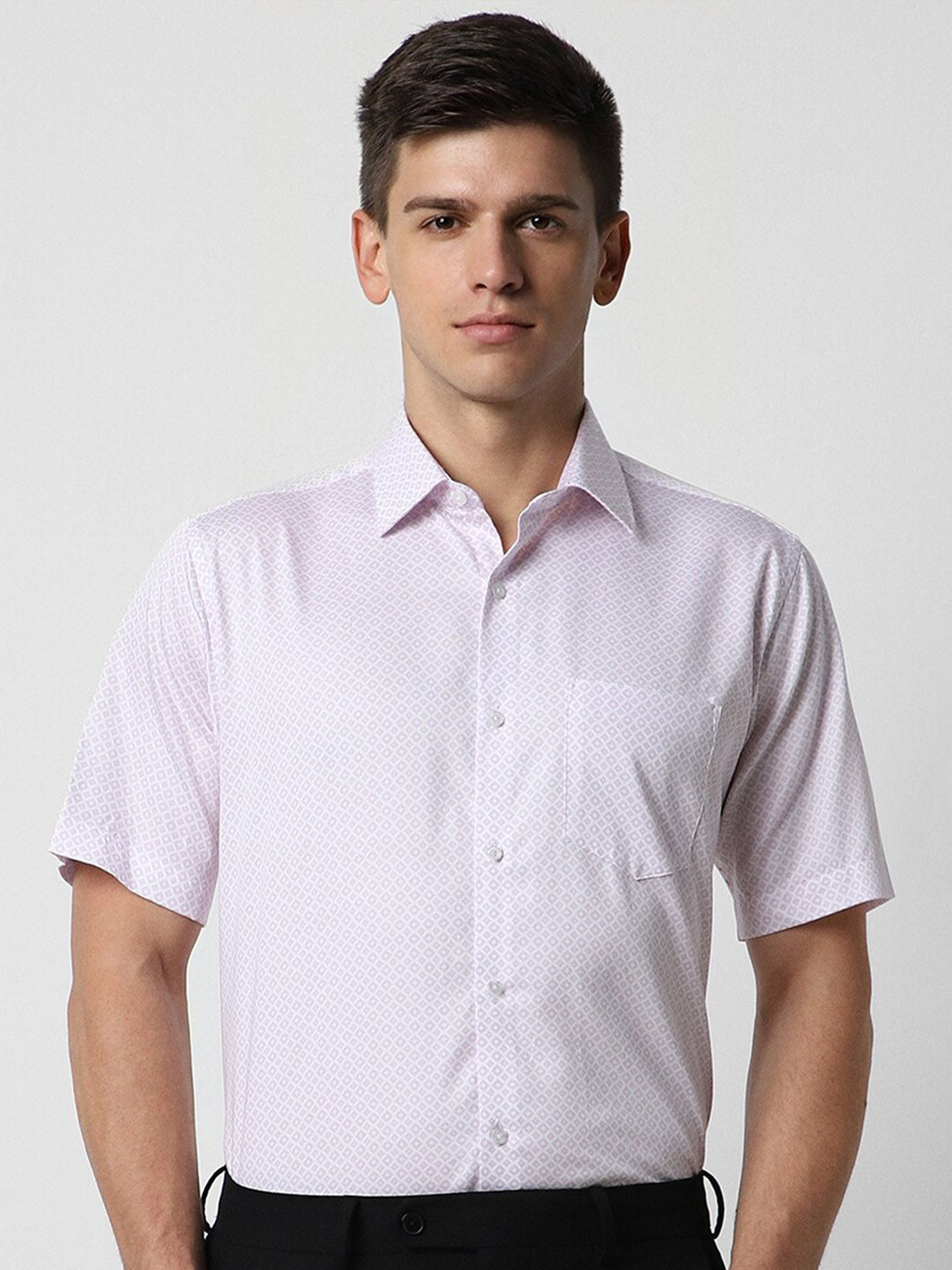 

Van Heusen Micro Ditsy Printed Opaque Cotton Party Shirt, Pink
