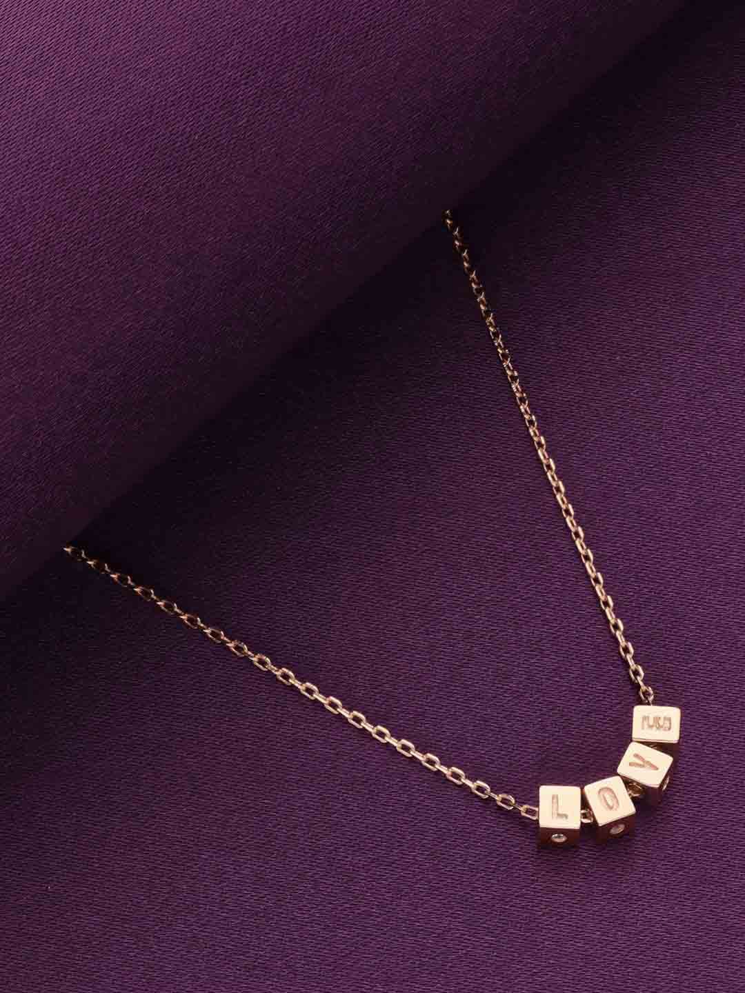 

KAI JEWEL 925 Sterling Silver Rhodium-Plated Necklace, Rose gold