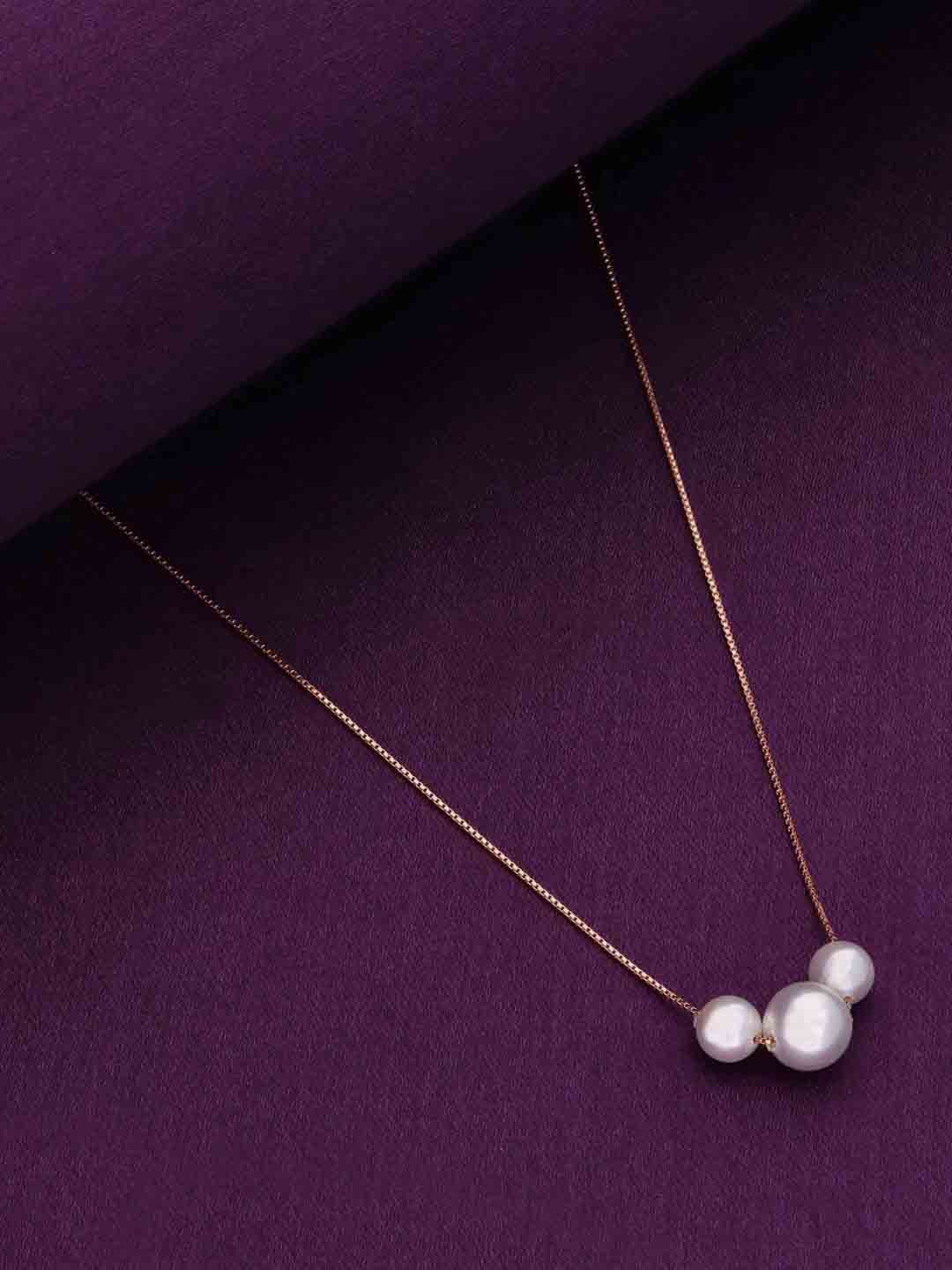 

KAI JEWEL 92.5 Sterling Silver Rhodium-Plated Necklace, Rose gold