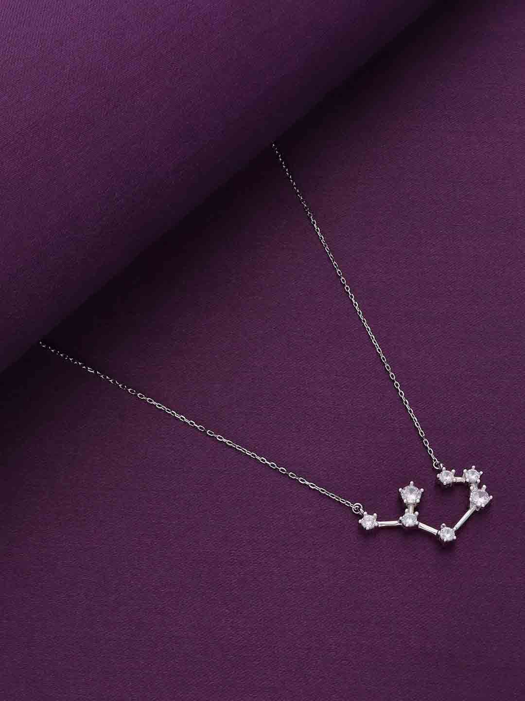 

KAI JEWEL 92.5 Sterling Silver Cubic Zirconia Rhodium Plated Necklace