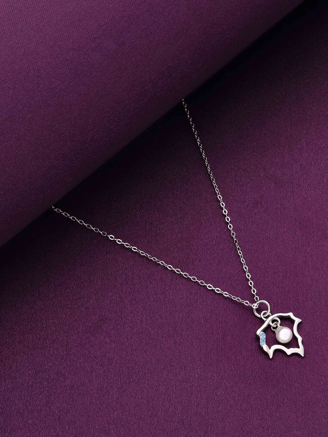 

KAI JEWEL 92.5 Sterling Silver Cubic Zirconia Rhodium Plated Necklace