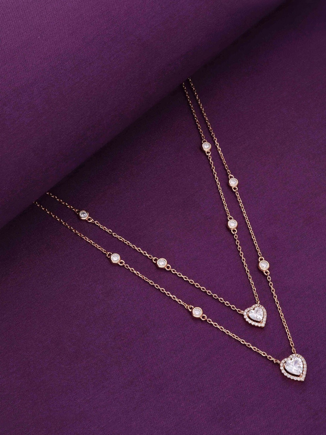 

KAI JEWEL 925 Sterling Silver Rose Gold-Plated Necklace