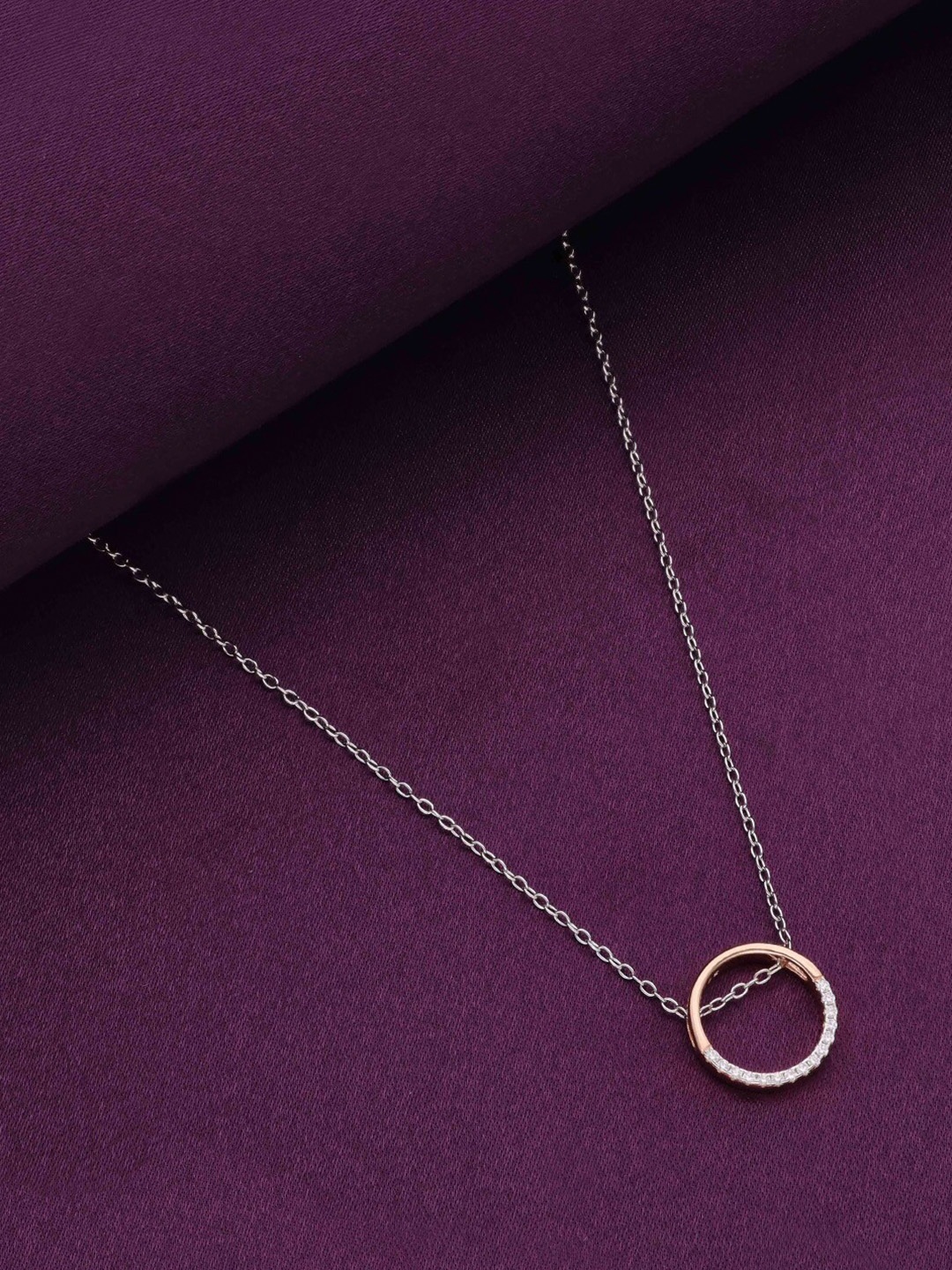 

KAI JEWEL 92.5 Sterling Silver Rhodium-Plated Necklace, Rose gold