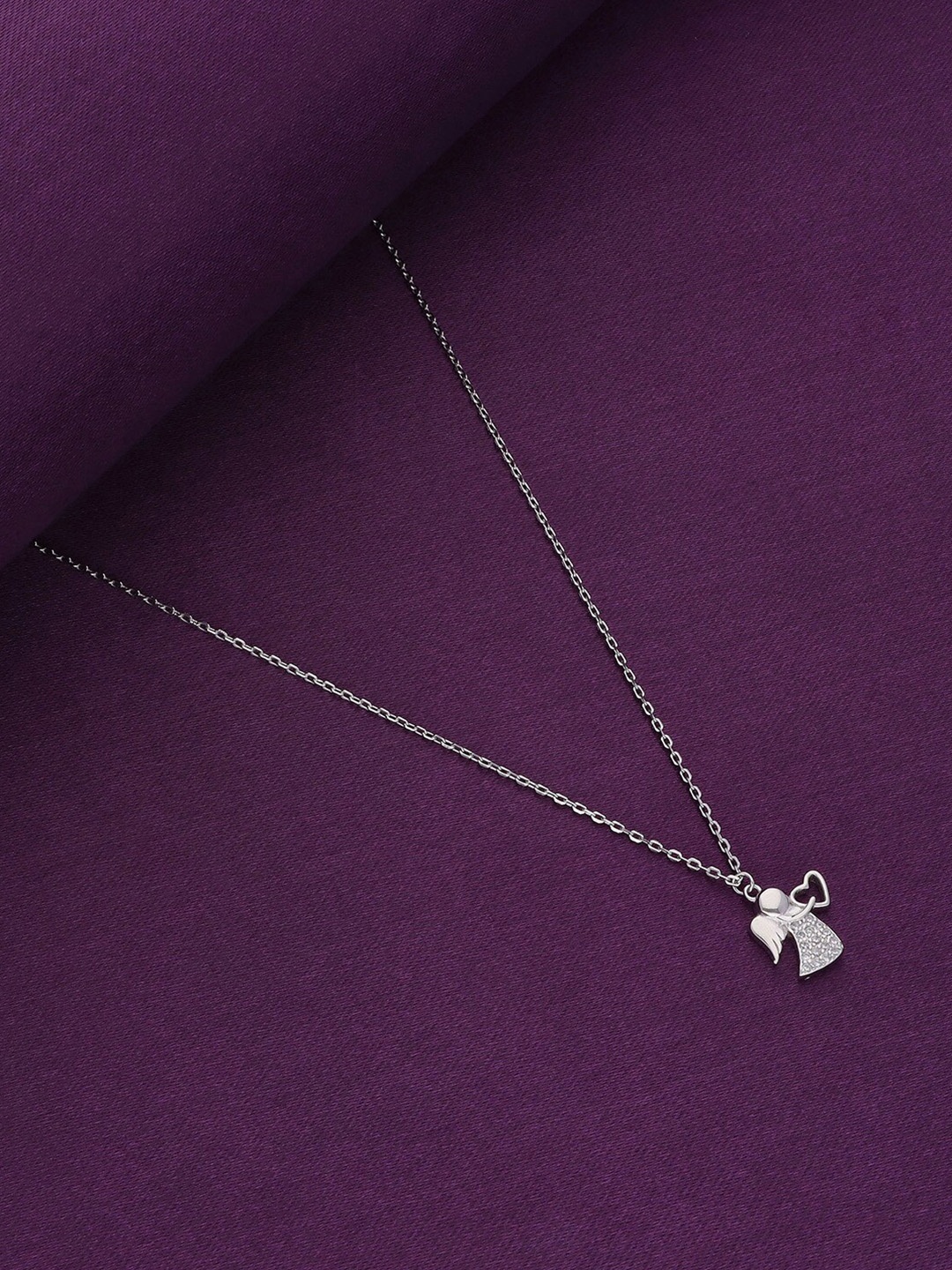 

KAI JEWEL 92.5 Sterling Silver Cubic Zirconia Rhodium Plated Necklace
