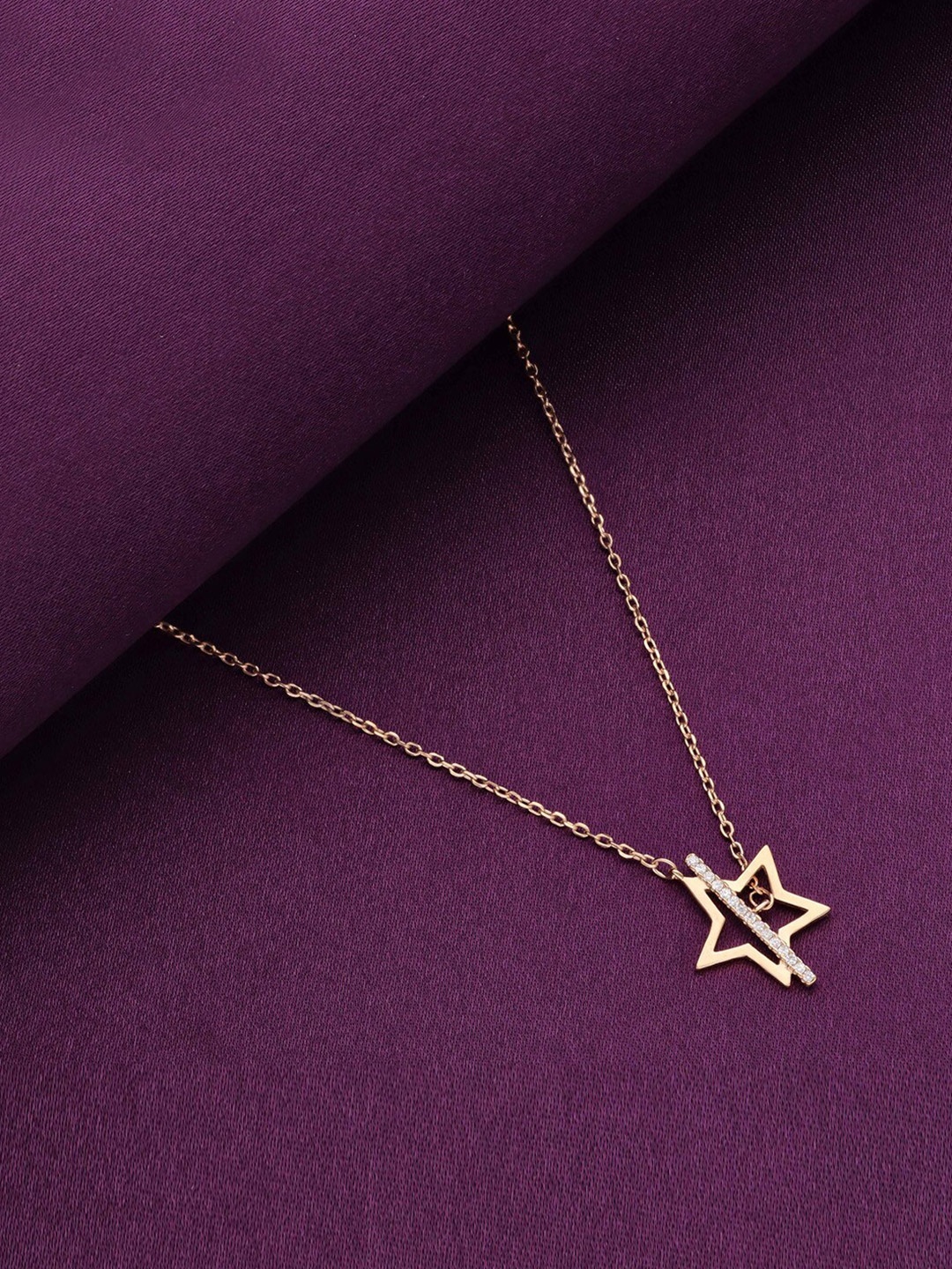 

KAI JEWEL 92.5 Sterling Silver Rose Gold-Plated Necklace