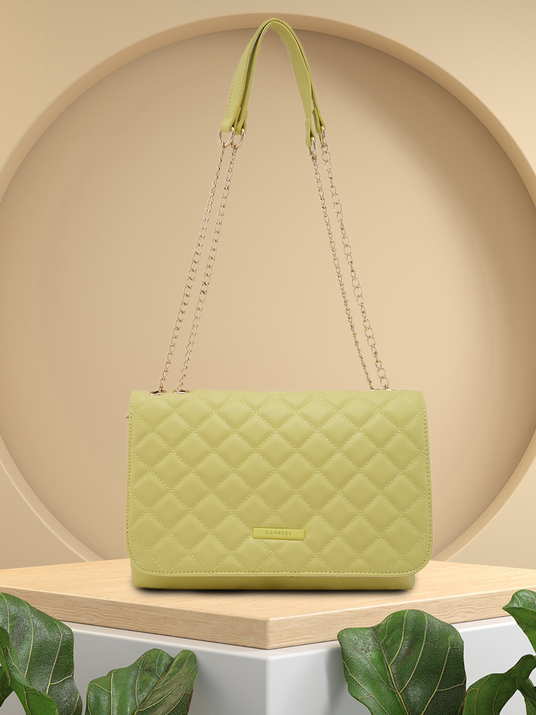 

Caprese Textured Structured Sling Bag, Green