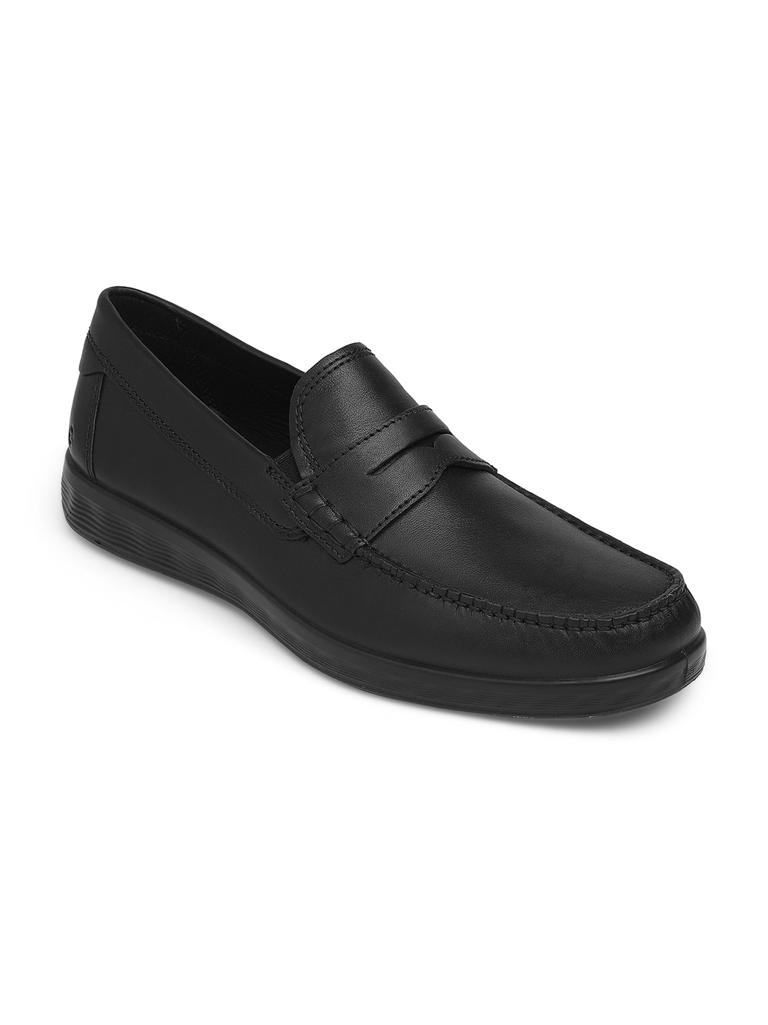 

ECCO Men S Lite Moc Black Leather Extra Wide Moccasins