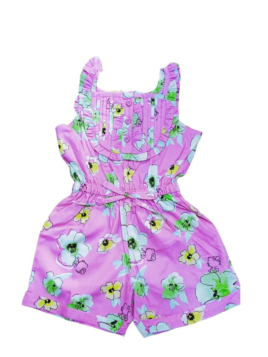 

CELEBRITY CLUB Infant Girls Floral Printed Cotton Jumpsuit, Purple
