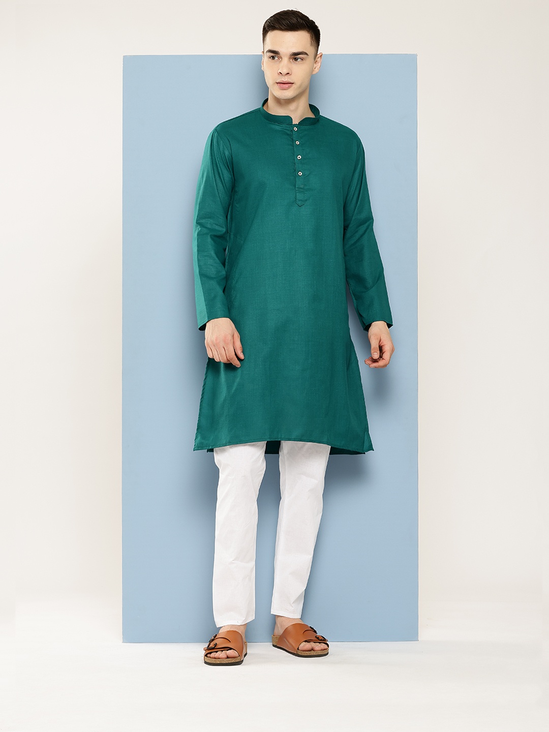 

Aarika Regular Pure Cotton Kurta with Churidar, Green