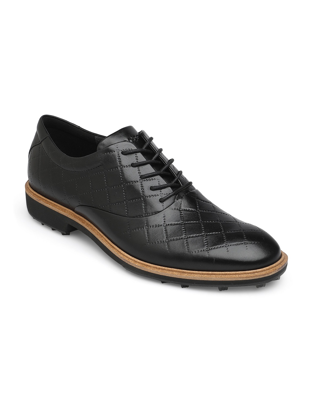 

ECCO Mens Classic Hybrid Black Leather Regular Golf Shoes