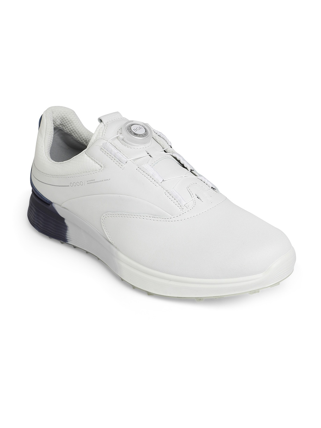 

ECCO Men S-Three Leather Extra Wide Golf Shoes, White