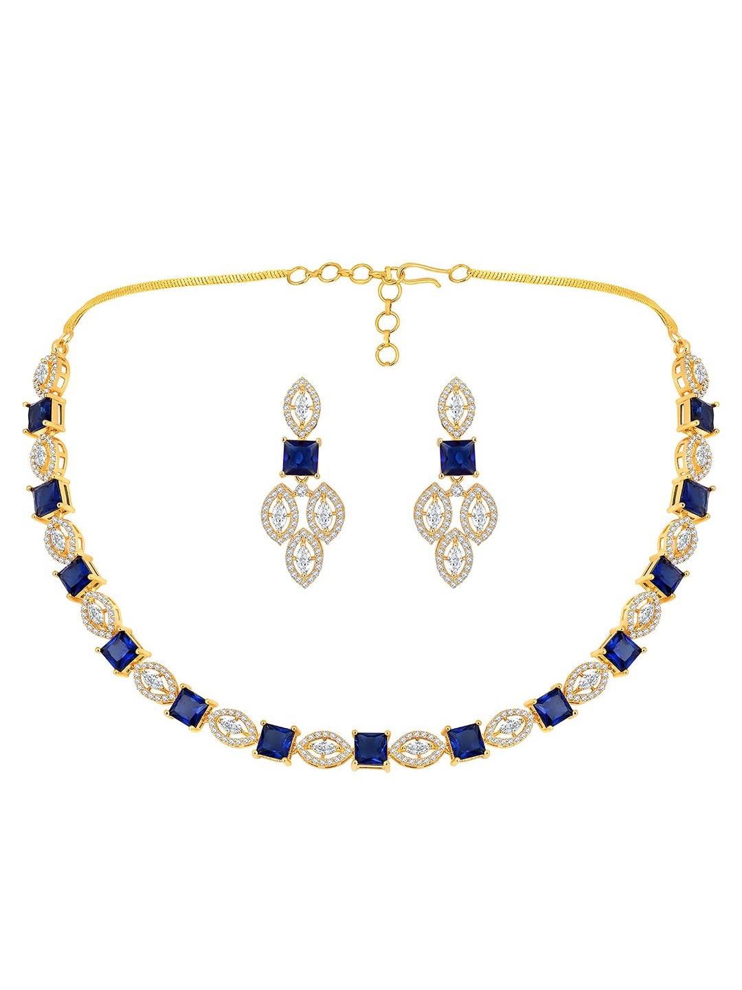 

Peora Gold-Plated CZ & Crystal Studded Jewellery Set
