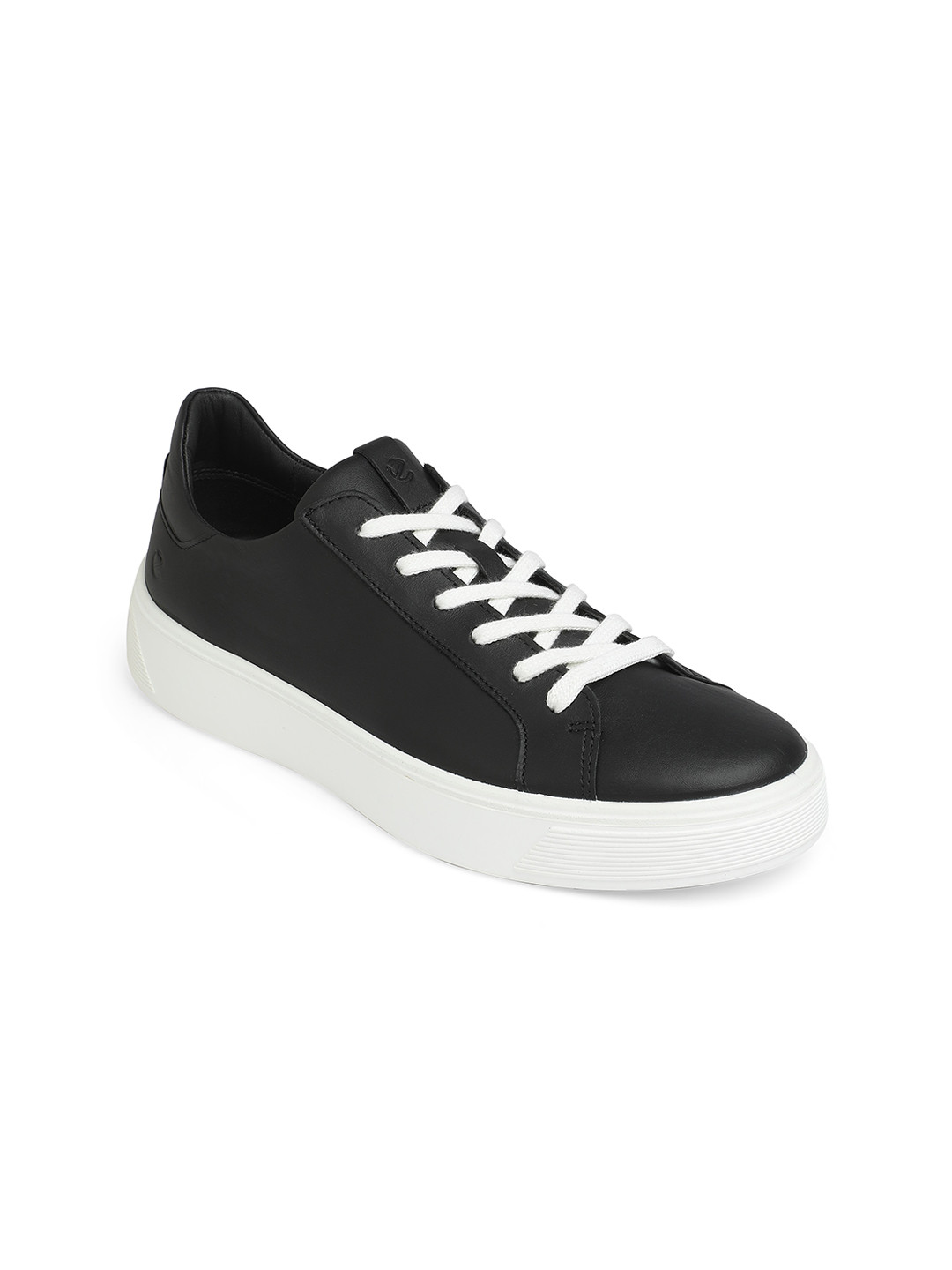 

ECCO Womens Street Tray Black Leather Regular Sneakers