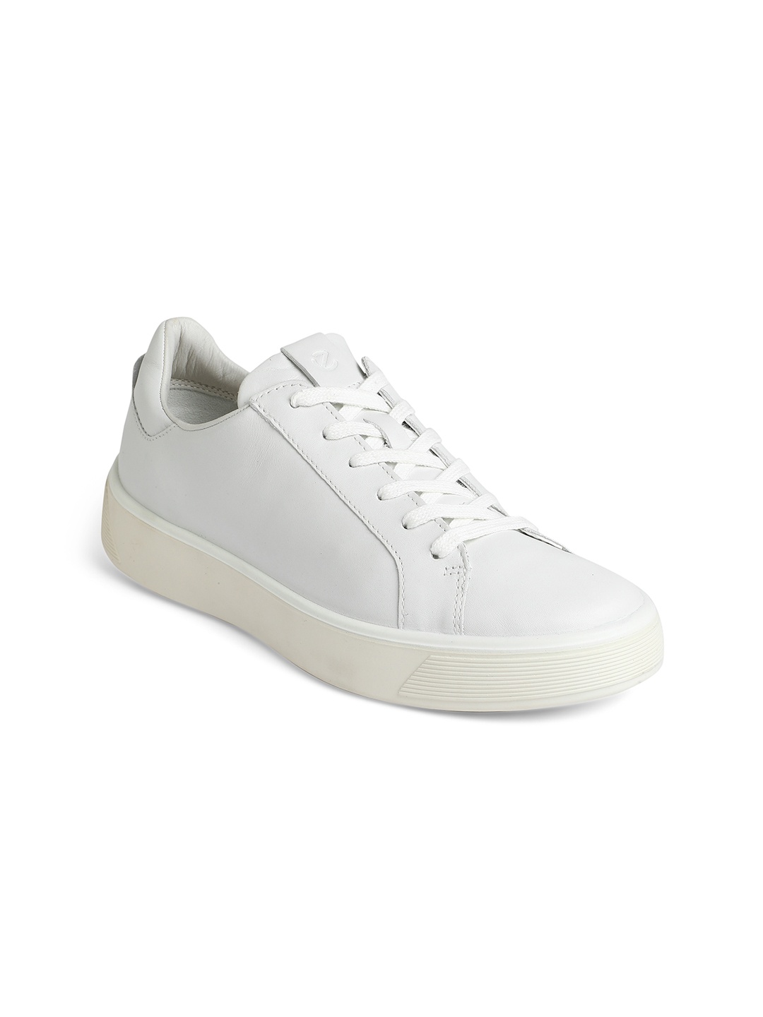 

ECCO Womens Street Tray White Leather Regular Sneakers