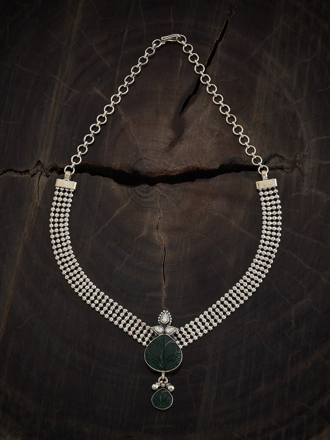 

Kushal's Fashion Jewellery Rhodium-Plated Silver Necklace