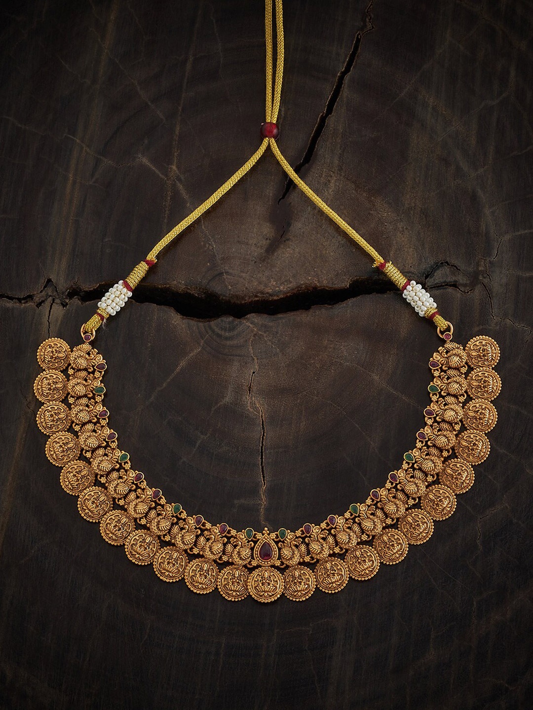 

Kushal's Fashion Jewellery Gold-Plated Antique Necklace