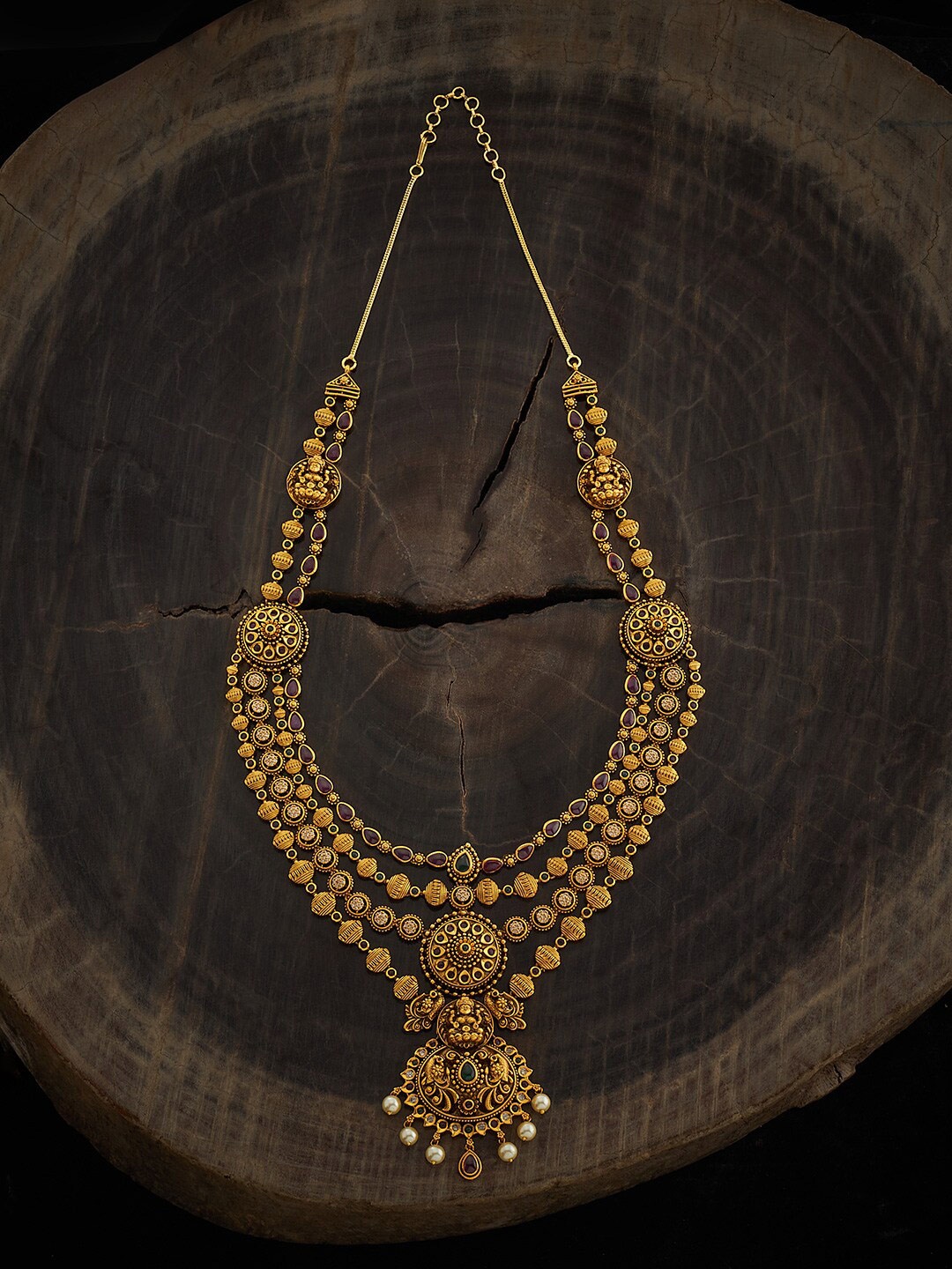 

Kushal's Fashion Jewellery Gold-Plated Antique Necklace
