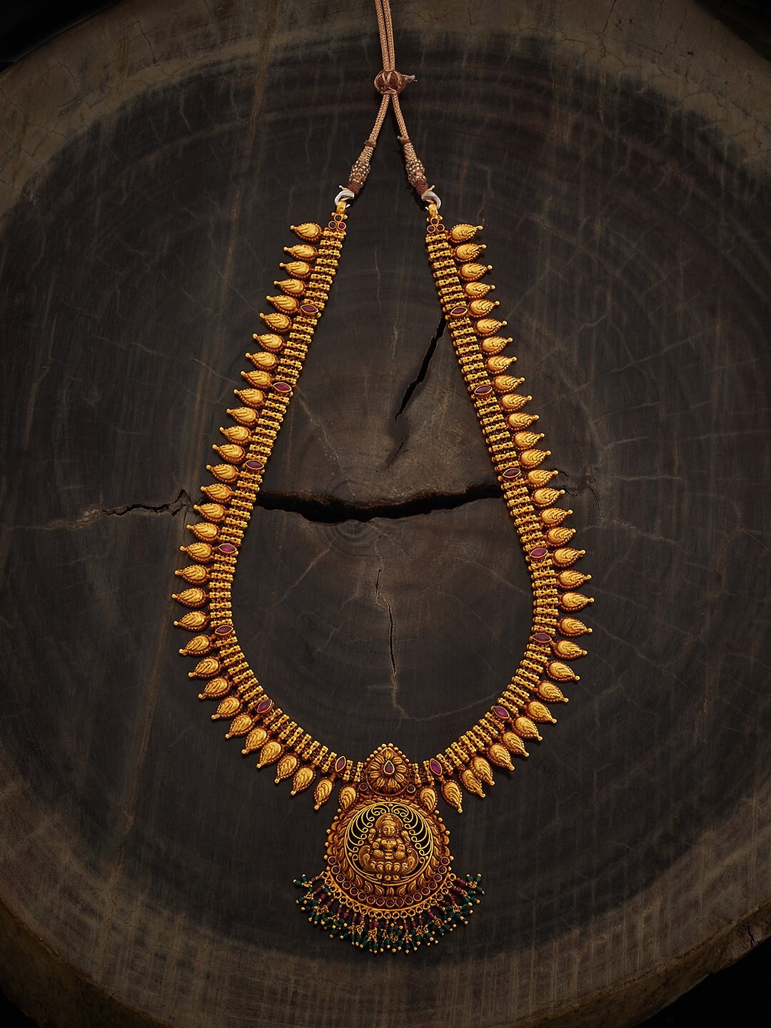 

Kushal's Fashion Jewellery Gold-Plated 92.5 Pure Silver Temple Necklace