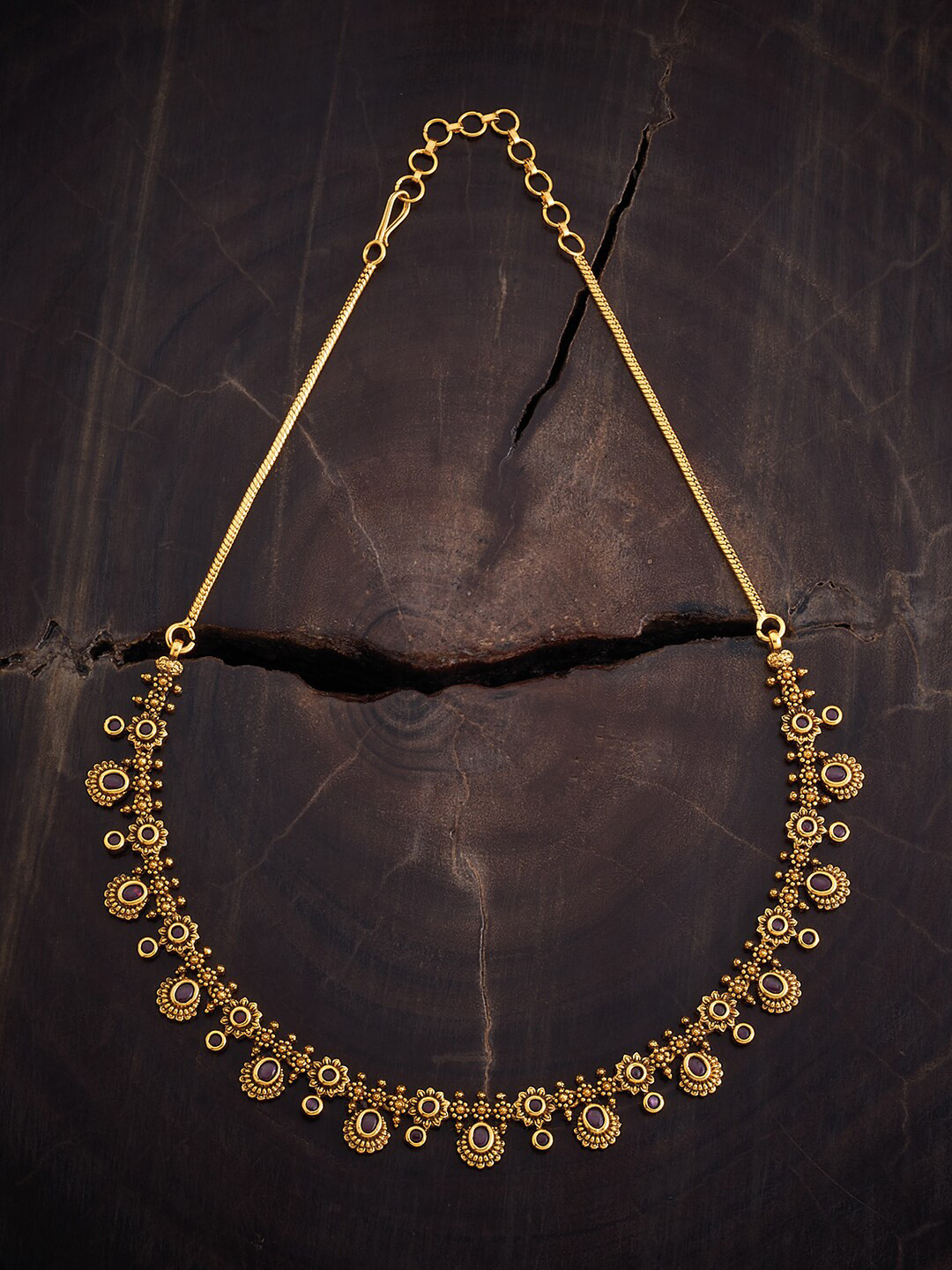 

Kushal's Fashion Jewellery Gold-Plated Antique Necklace