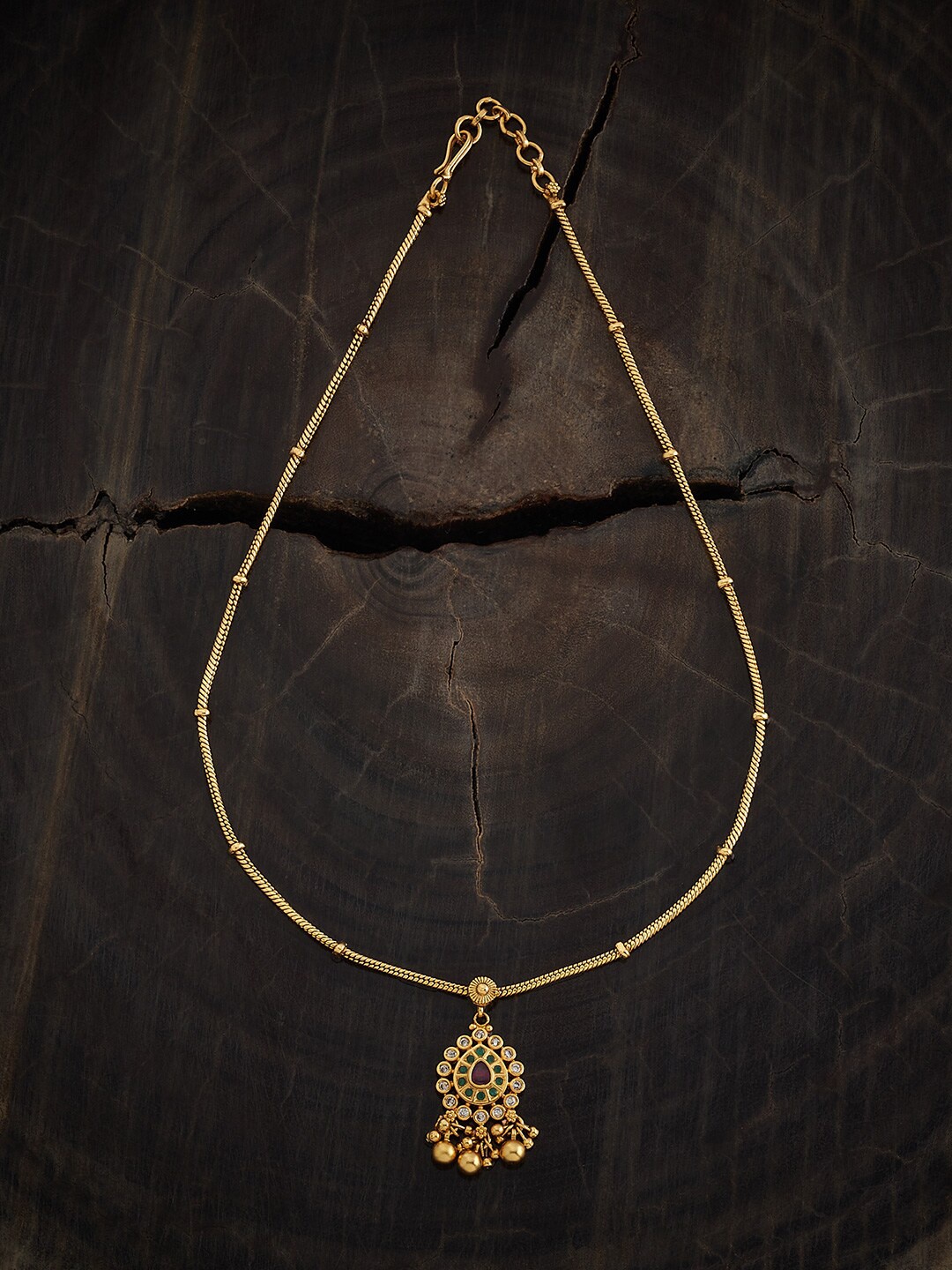 

Kushal's Fashion Jewellery Gold-Plated Antique Necklace