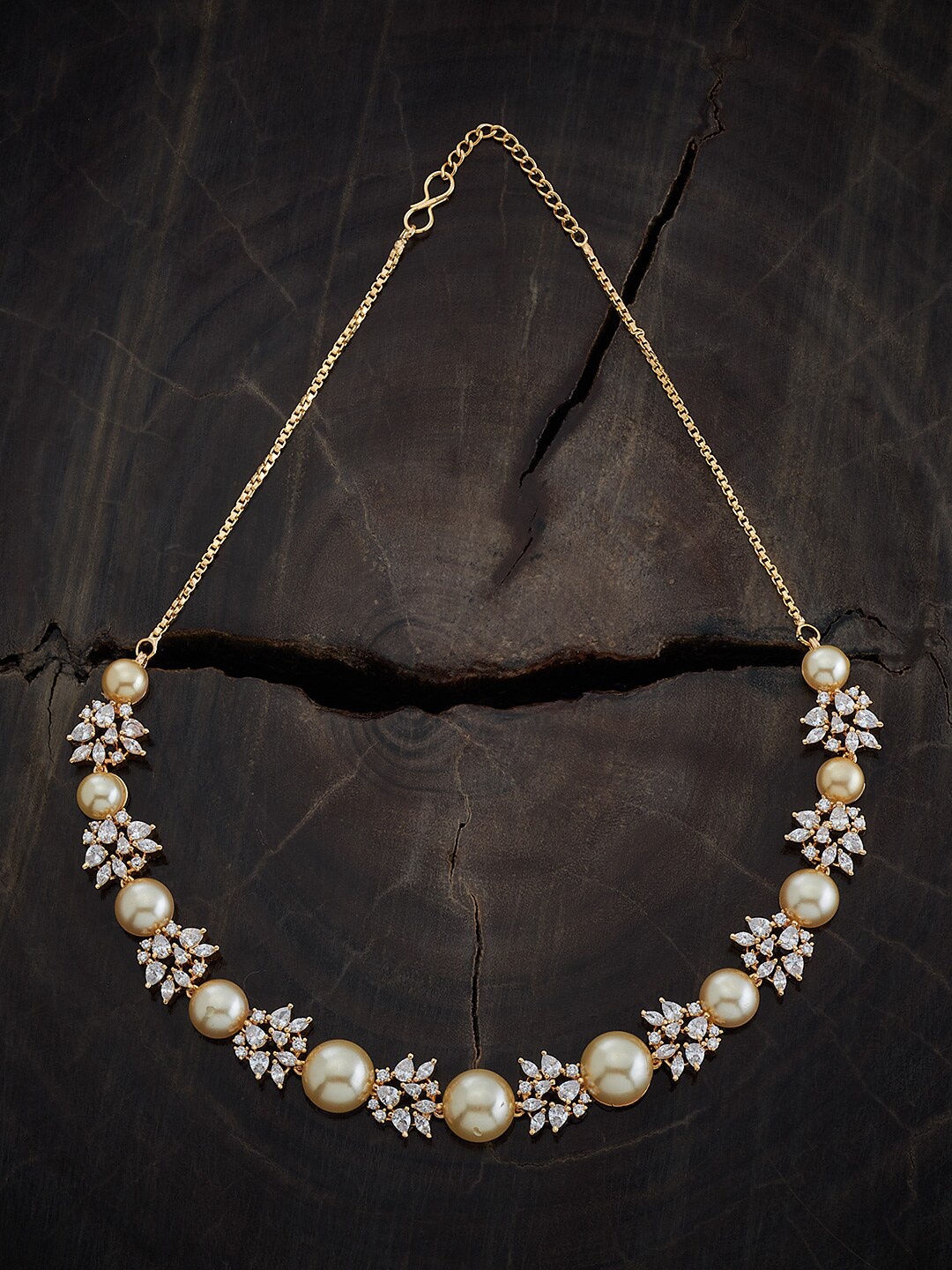 

Kushal's Fashion Jewellery Gold-Plated Cubic Zirconia Necklace
