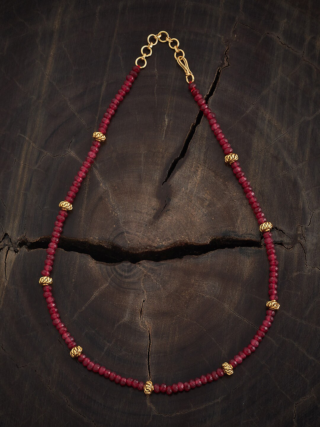 

Kushal's Fashion Jewellery Copper Gold-Plated Artificial Beads Beaded Antique Necklace